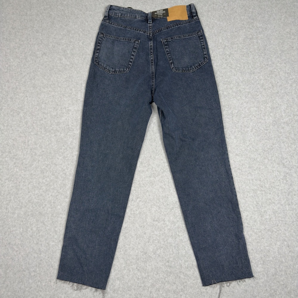H&M Divided Mom Jeans High Waist Button Fly Raw Hem US 2 - Picture 7 of 9